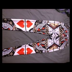 Queen of hearts leggings costume